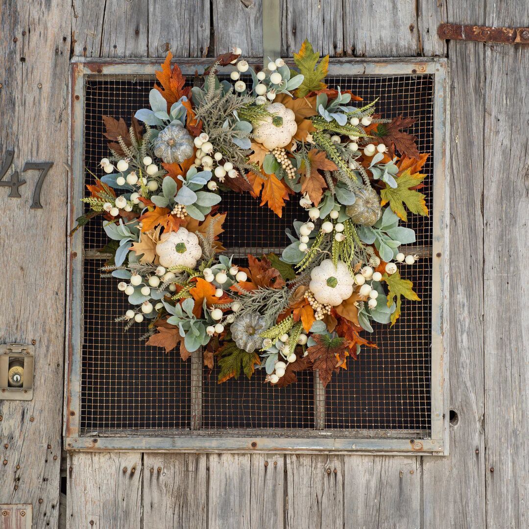 Pumpkin Fall Wreath Decoration