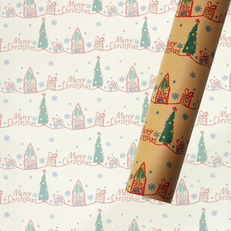 Stylish Christmas Themed Wrapping Paper 1 Pack