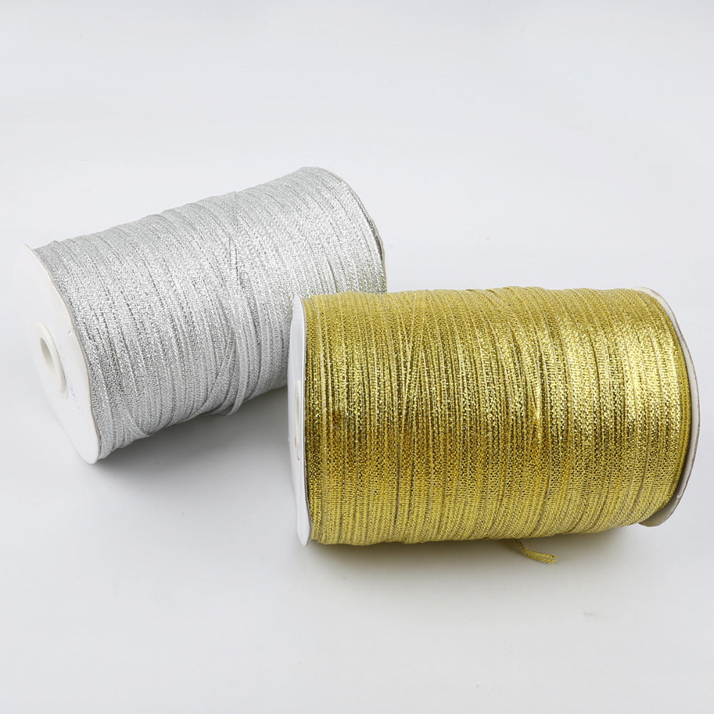 Gold And Silver Christmas Ribbon Gift Wrapping String