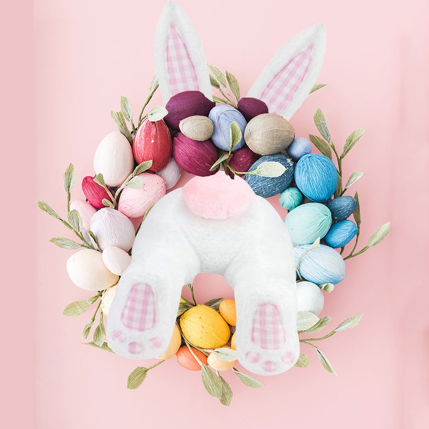 Home Bunny Wreath Easter Decoration