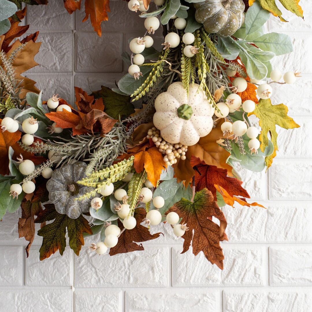 Pumpkin Fall Wreath Decoration