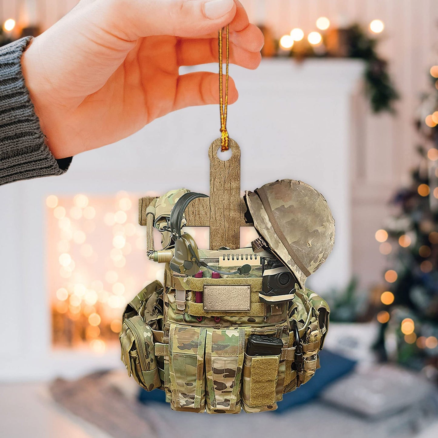 Personalized Veteran Soldier Backpack Charm