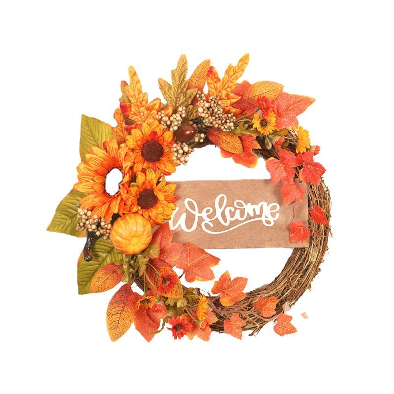 Orange Maple Vine Wreath