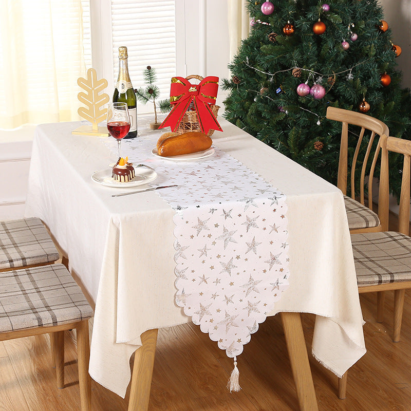 Christmas Snowflake Leaves Table Decoration