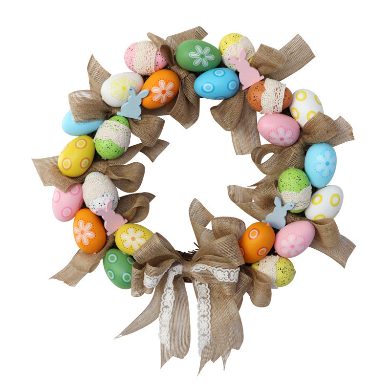 Easter Egg Rabbit Festival Door Decoration Wreath Ornament