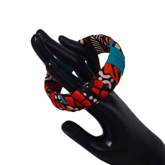 Ethnic Style Bangle Bracelet, Ankara Jewelry