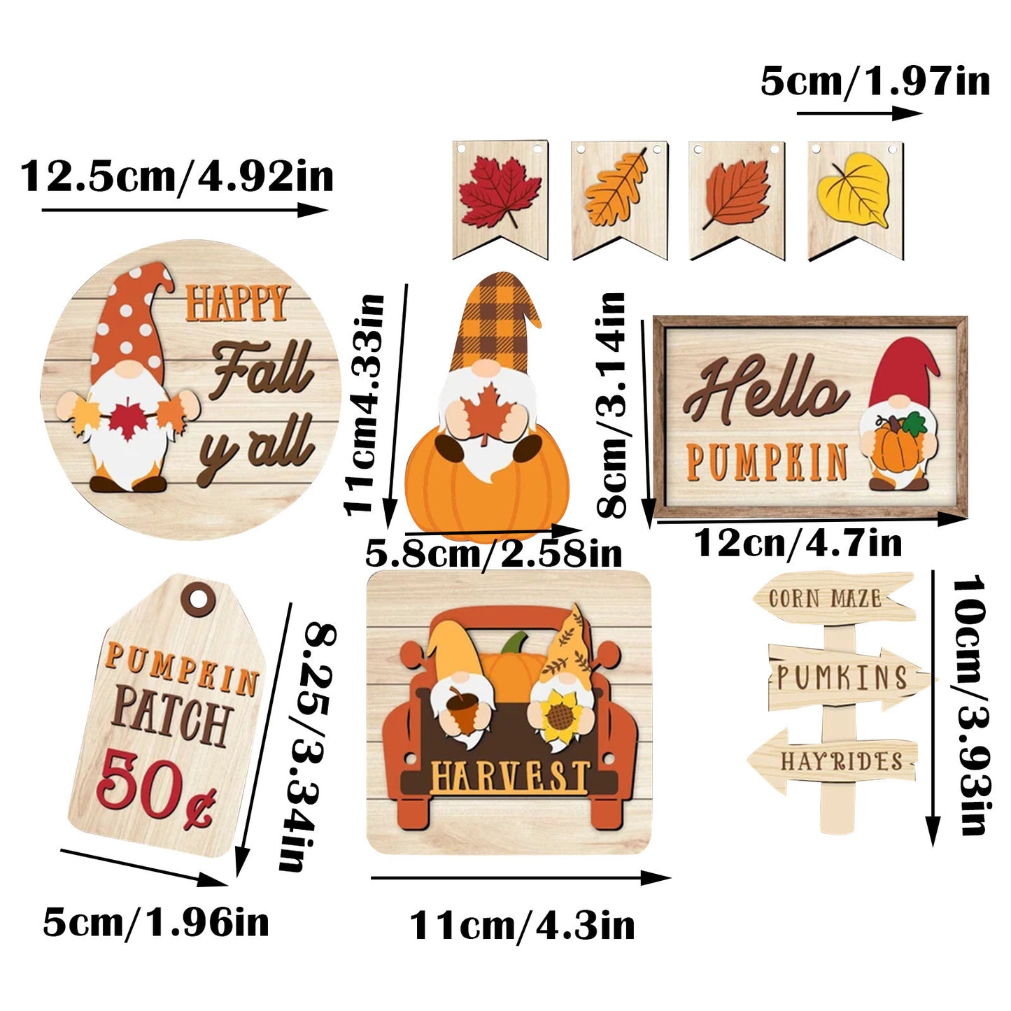 New Thanksgiving Layered Tray Decoration Home Set