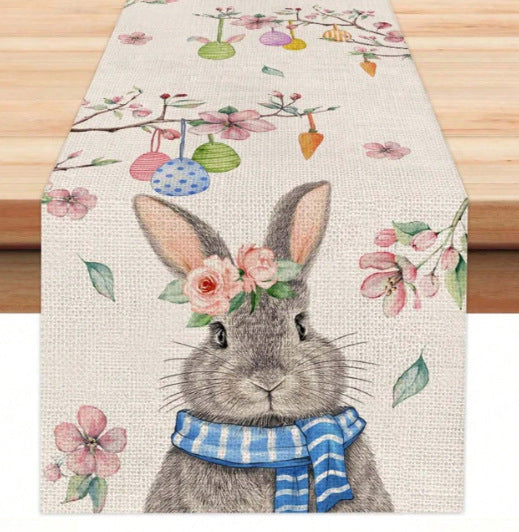 Easter Decoration Linen Tablecloth