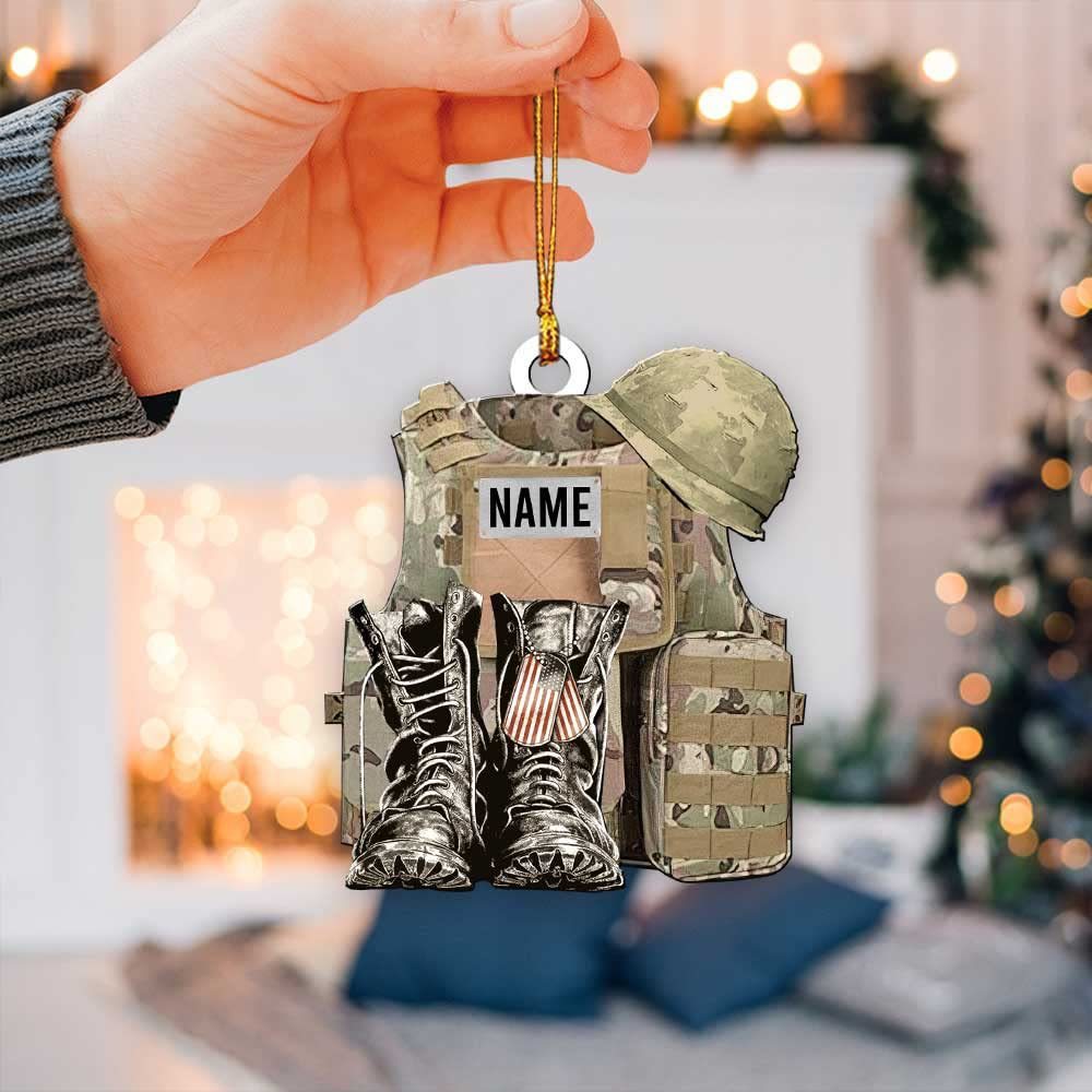 Personalized Veteran Soldier Backpack Charm