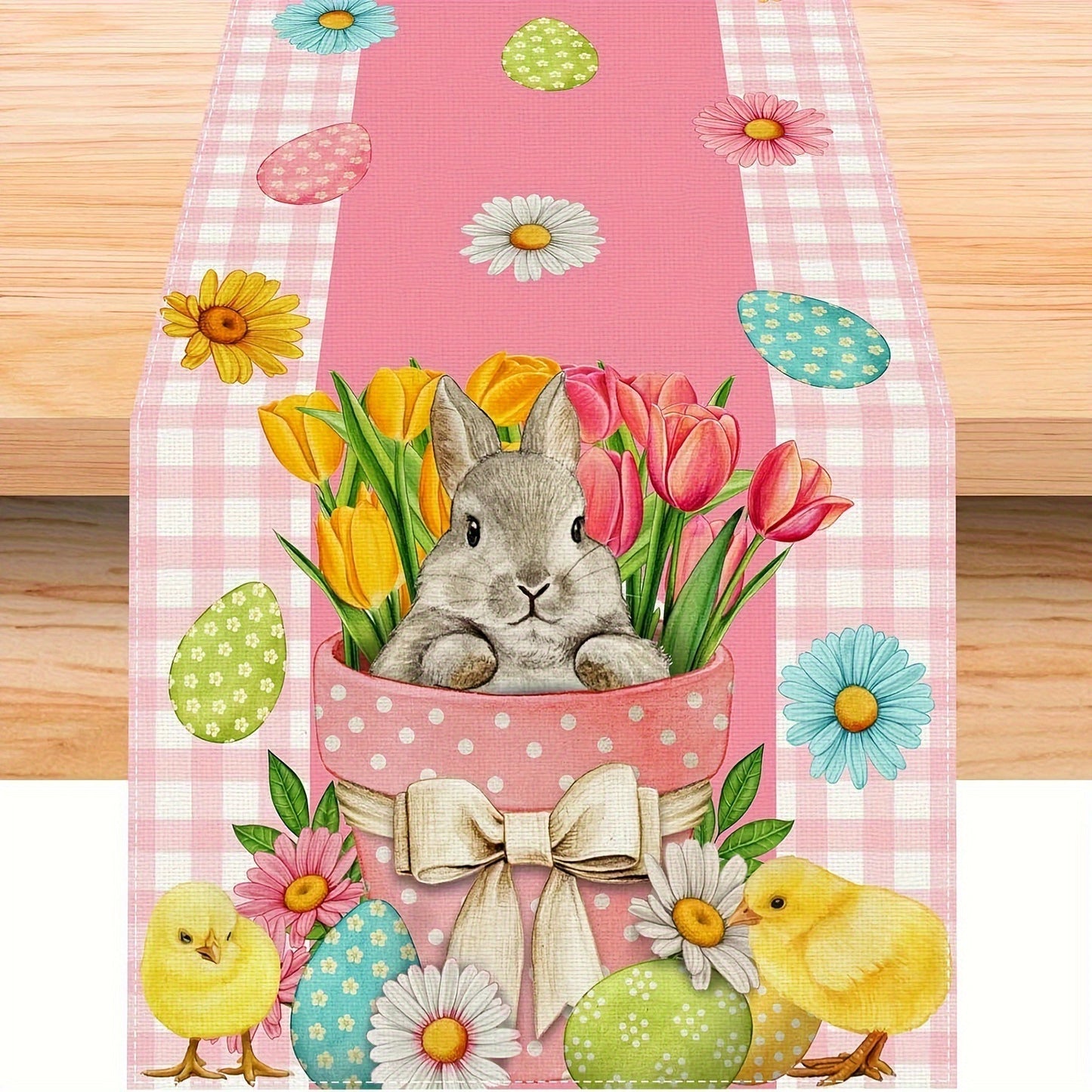 Easter Decoration Linen Tablecloth