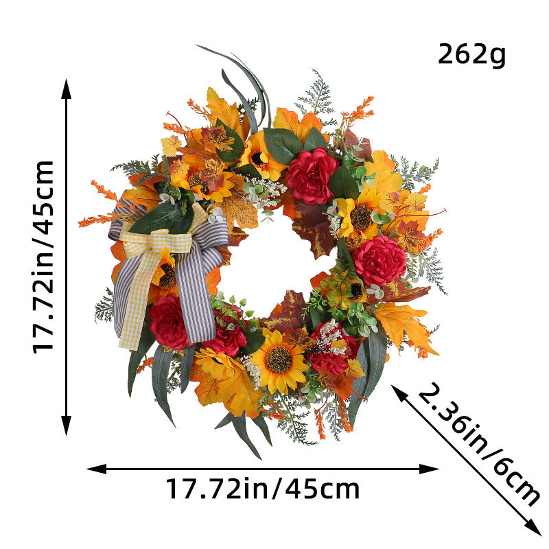 Fall Flower Wreath Decoration