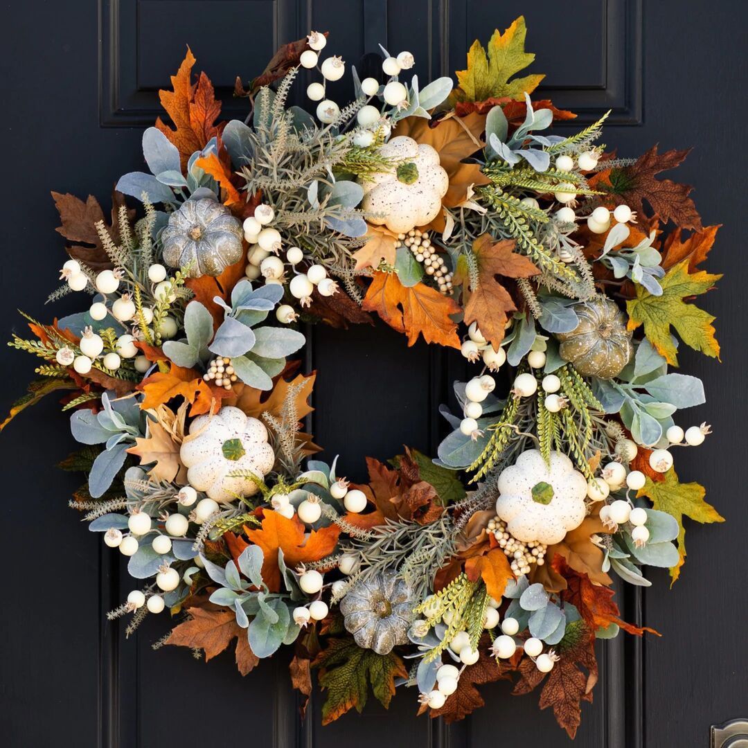 Pumpkin Fall Wreath Decoration