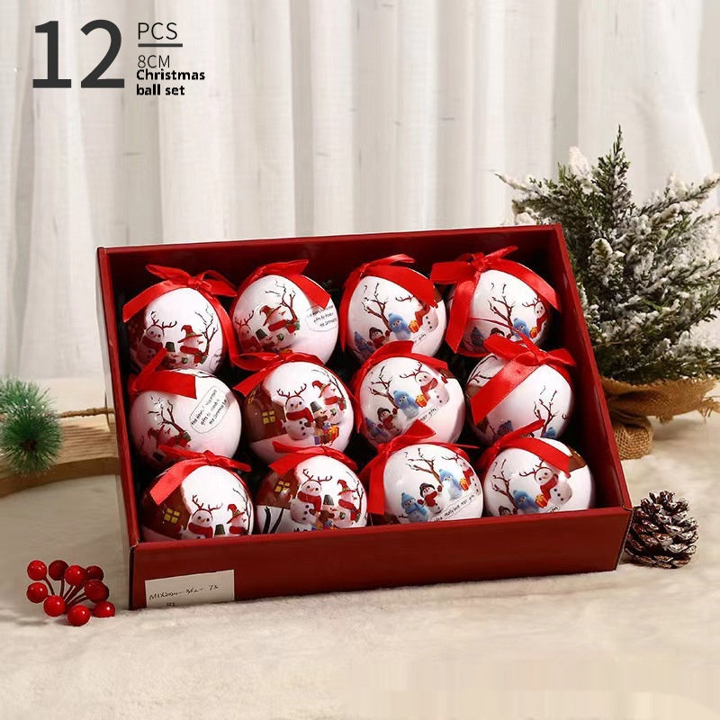 Christmas Tree Print Ornaments Box Set