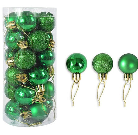 Christmas Decoration Shiny Matte Christmas Balls-24 Pieces