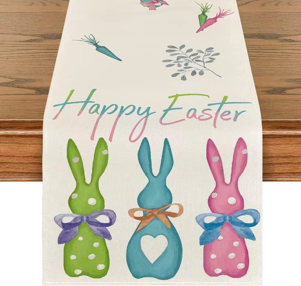 Easter Decoration Linen Tablecloth