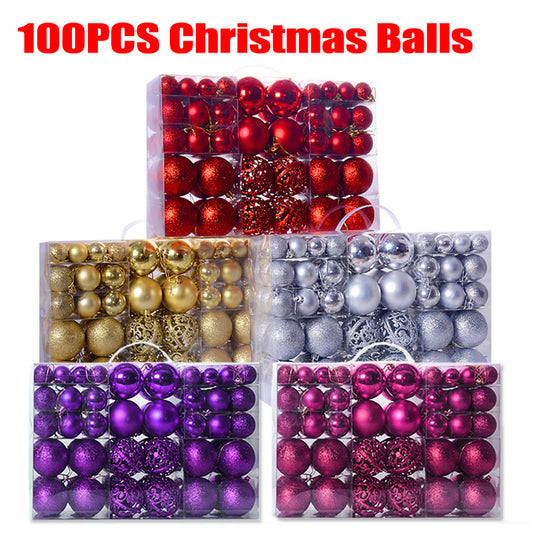 Christmas Tree Decorative Balls 100 Pieces