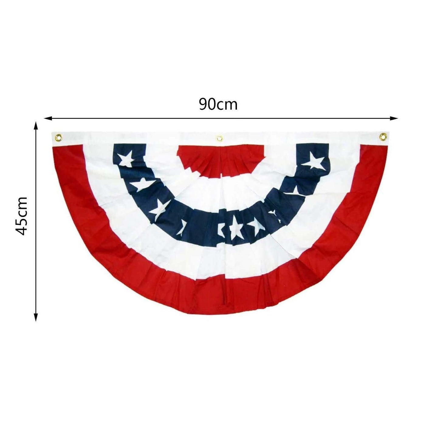 American Independence Day Pleated Semicircle Flag