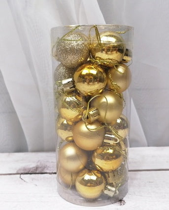 Christmas Decoration Shiny Matte Christmas Balls-24 Pieces