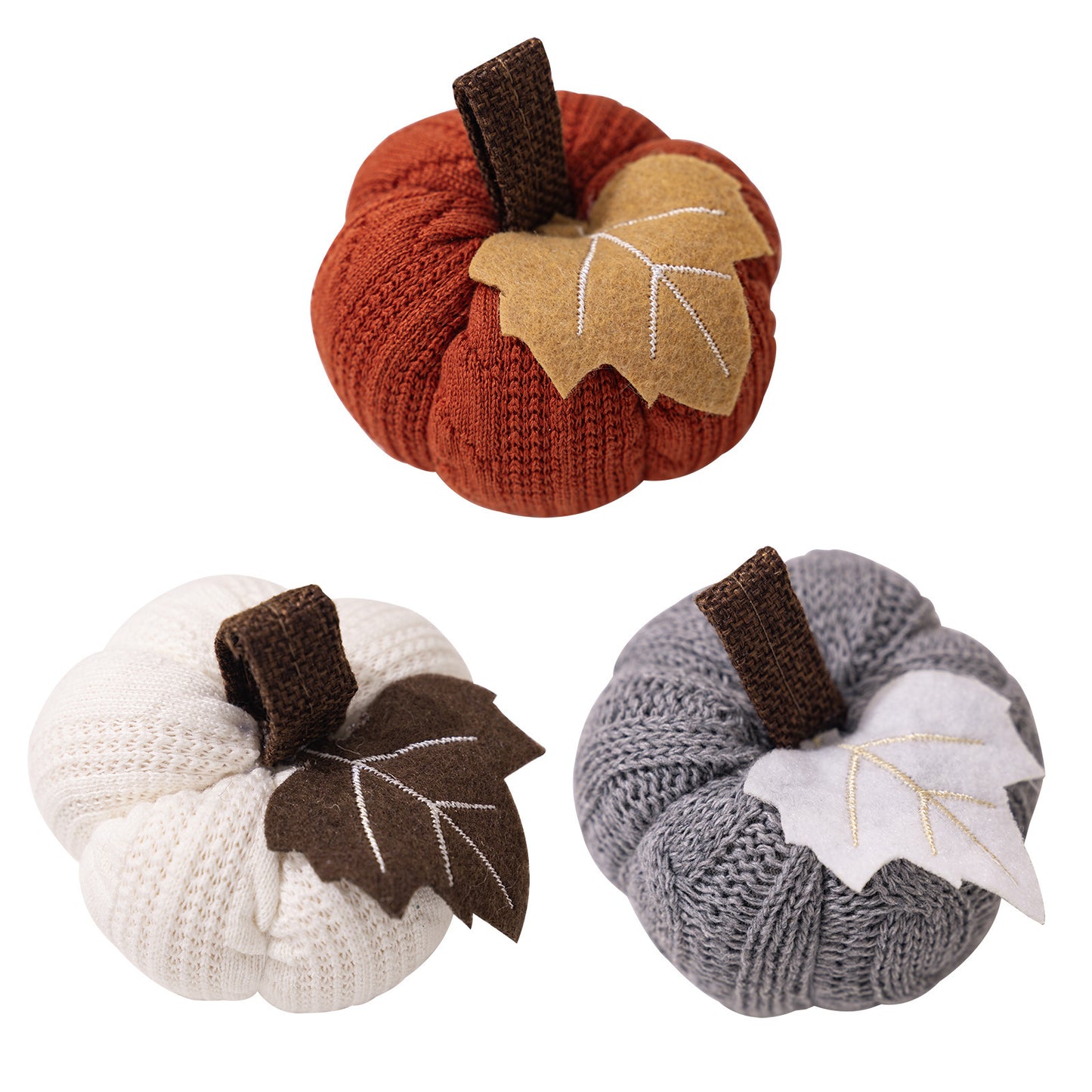 Thanksgiving Knitted Pumpkin Decorations