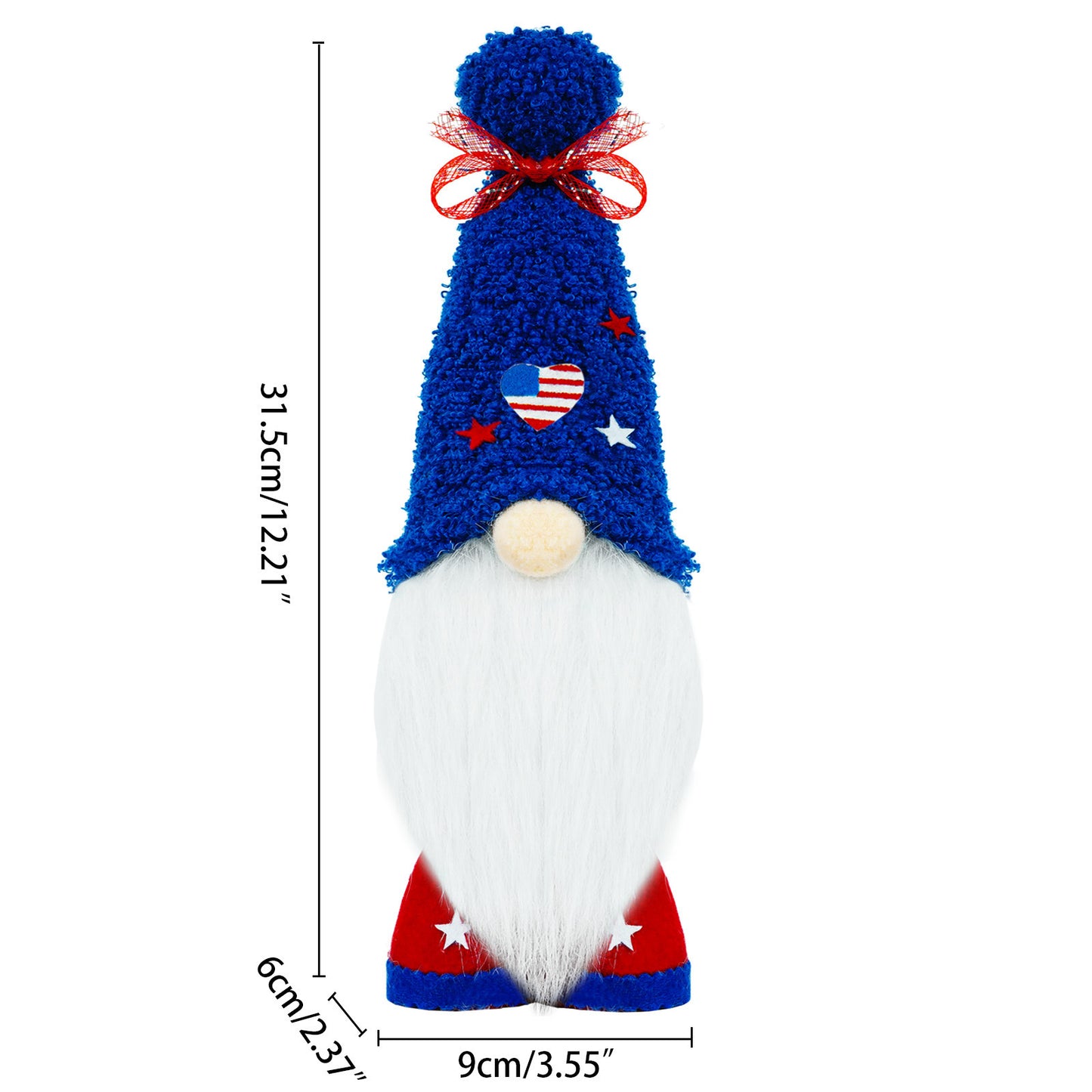 Independence Day Faceless Gnome Doll