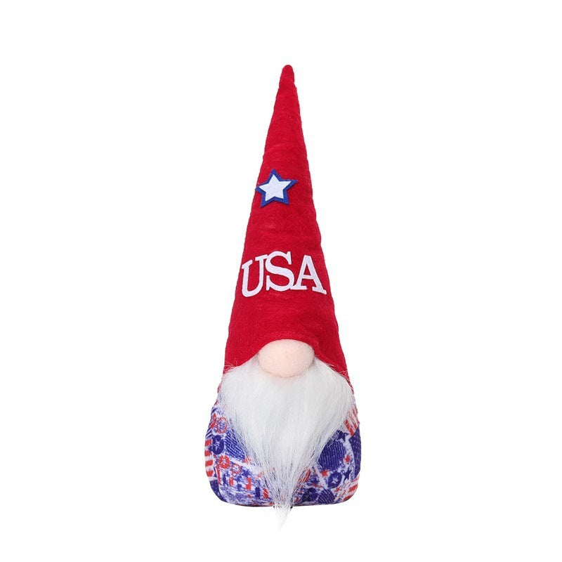 Independence Day Faceless Gnome Doll