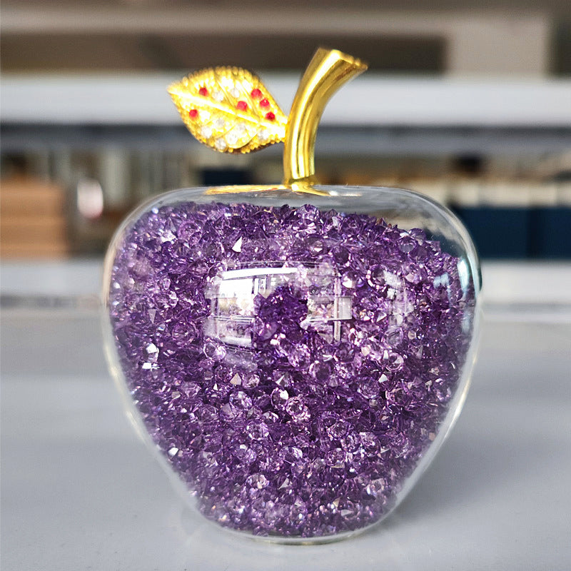 Diamond Crystal Apple Decorations