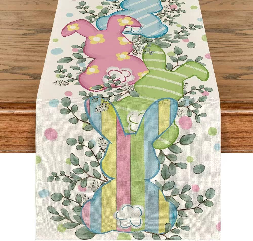 Easter Decoration Linen Tablecloth