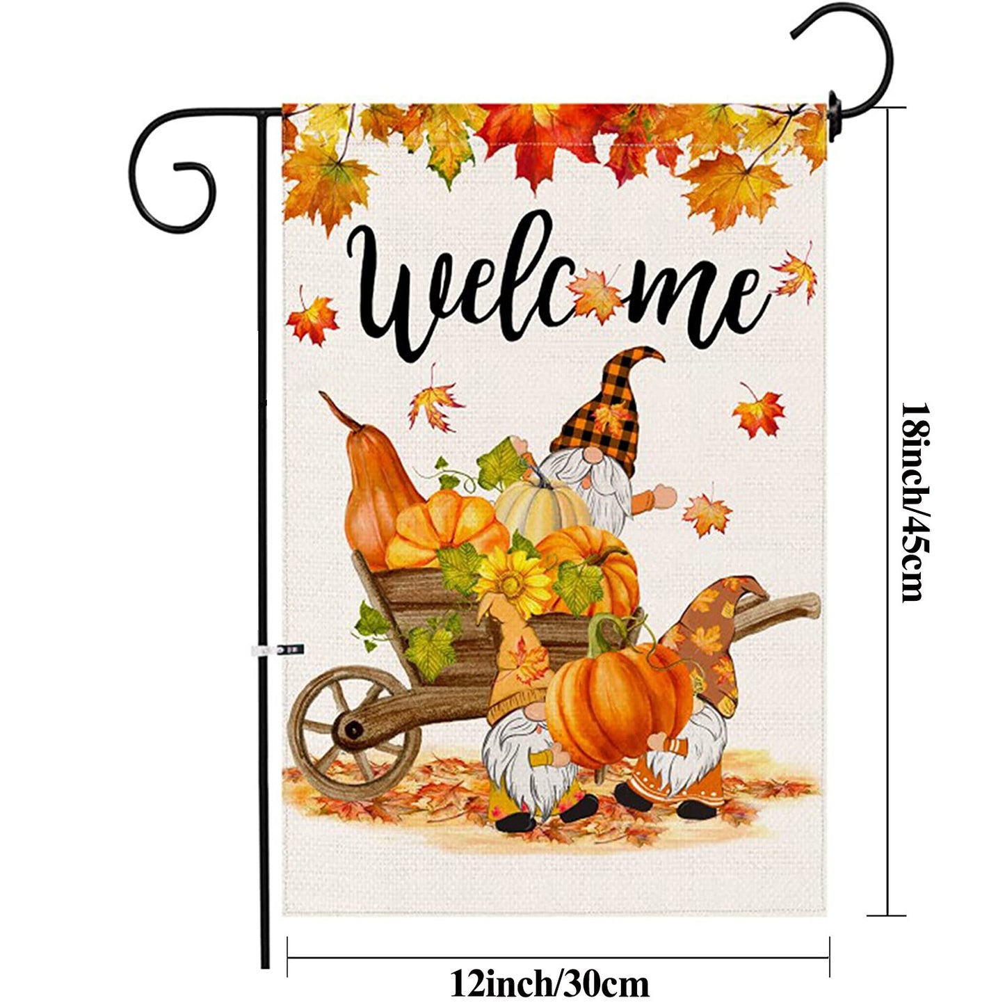 Autumn Thanksgiving Yard Decoration Linen Garden Banners