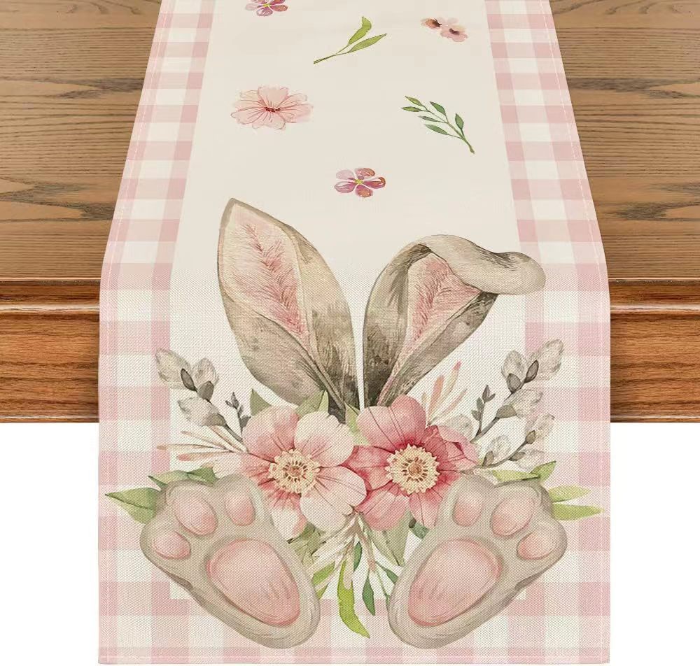 Easter Decoration Linen Tablecloth