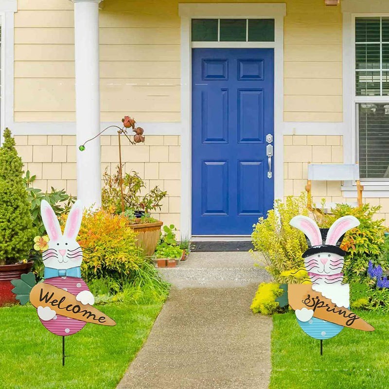 Garden Easter Animal Metal Ornaments